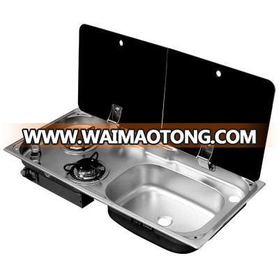 RV Cooktop 2 Burner Sink Combo